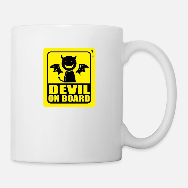Diable à bord - bébé, enfants - Mug blanc - blanc