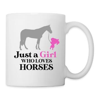 Nur ein Mädchen das Pferde liebt - Tasse - Weiß - Rechts