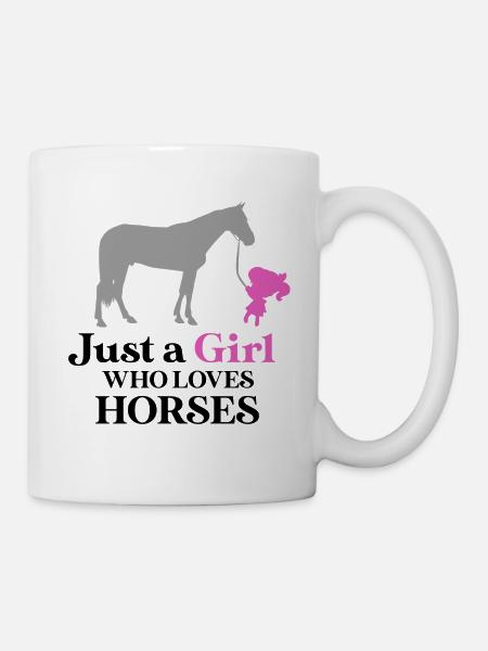 Just a girl who loves horses - Mug - white