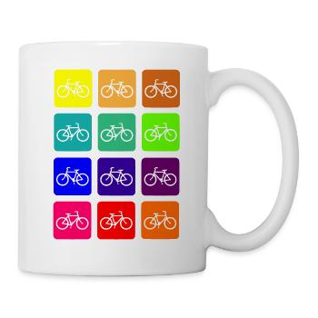 vélo d'été vélo - Mug blanc - blanc - Droite