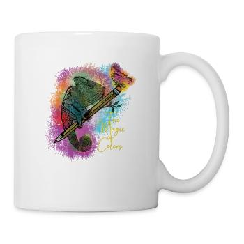 Chameleon and butterfly - the magic of colors - Mug - white - Right