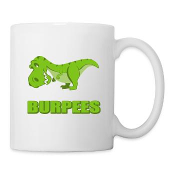 T-Rex hates burpees Pun Fan Gift - Tasse - Weiß - Rechts