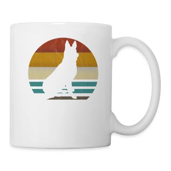 Deutscher Schäferhund Retro vintage - Tasse - Weiß - Rechts
