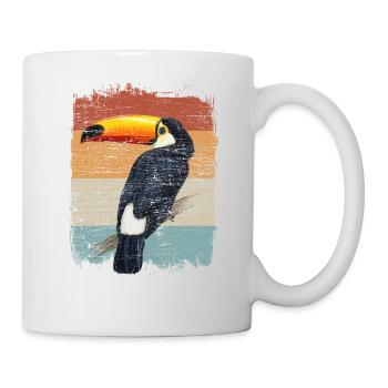 Toucan rétro - Mug blanc - blanc - Droite