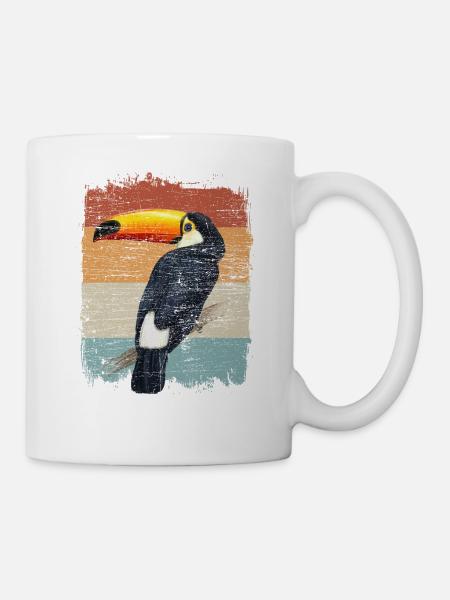 Tukan Retro - Tasse - Weiß