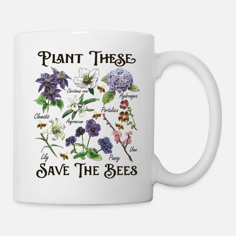 Save the bees - honeybees nursery gift - Mug - white