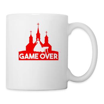 Game Over er heiratet - Tasse - Weiß - Rechts