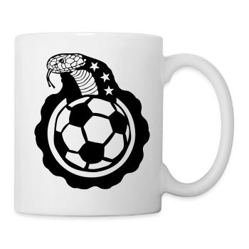 Fußball Schlange cobra logo club - Tasse - Weiß - Rechts