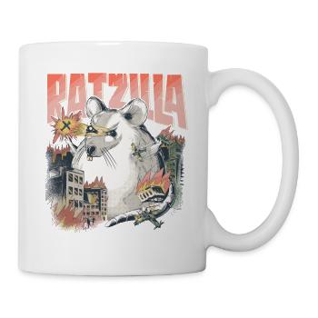 RATZILLA | Lustige Ratte | Rattenhalter | Ratten - Tasse - Weiß - Rechts