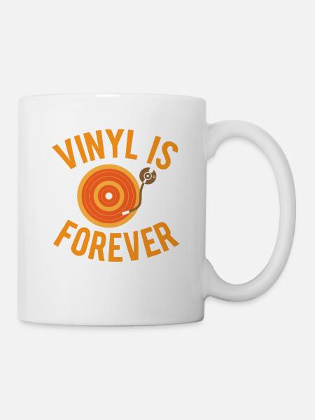Vinyl is forever vinyl fanatic shirt - Mug - white