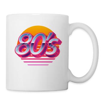 80s for 80s retro party back to the 80's - Mug - white - Right