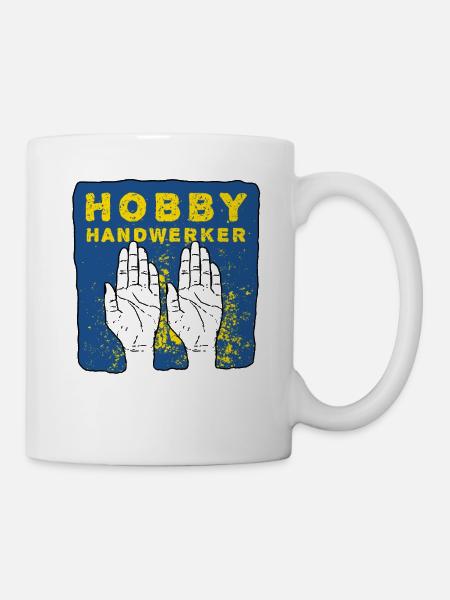 Hobby Handwerker zwei linke Hände - Tasse - Weiß