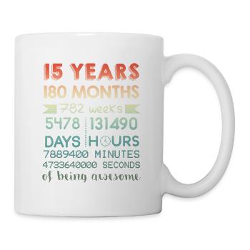 15 Years Of Being Awesome - Mug - white - Right