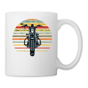 Moto Biker Retro Design Hommes Femmes Enfants - Mug blanc - blanc - Droite
