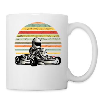 Go Kart Racing Karting Design Hommes - Mug blanc - blanc - Droite