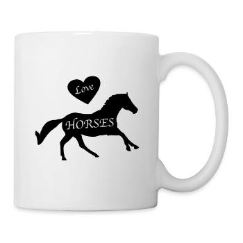 Pferde Love Horses pferde - Tasse - Weiß - Rechts