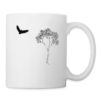 Nature bird tree nature freedom - Mug - white - Right