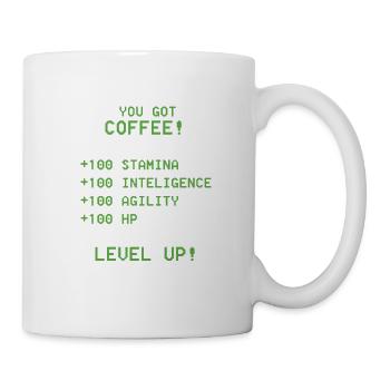RPG gamer coffee level up game - Mug - white - Right