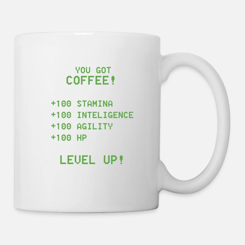 RPG Gamer Coffee Level Up Game - Mug blanc - blanc