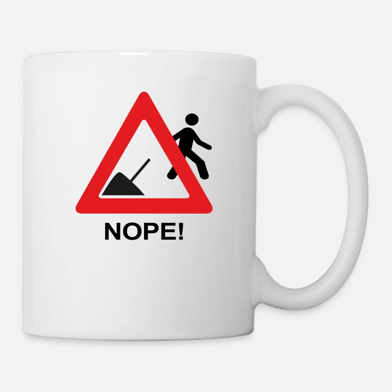 Inscrivez-chantier de construction pas envie de travailler non - Mug blanc - blanc