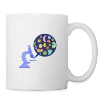 Germs under the microscope - Mug - white - Right