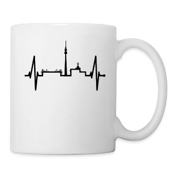 Dortmund Skyline Ruhrpott Schwarz Gelb Stadion Fan - Tasse - Weiß - Rechts