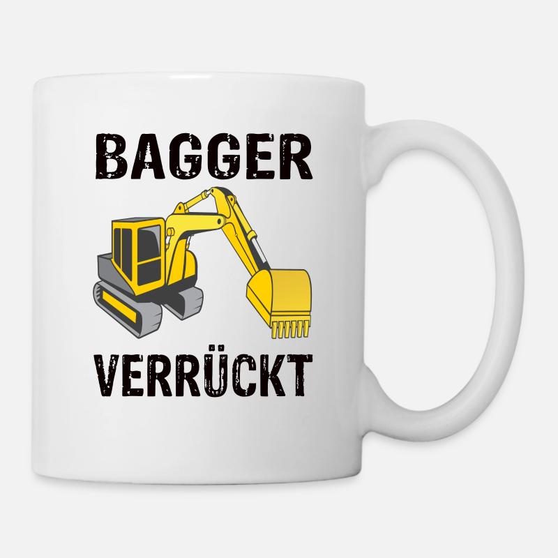 Bagger - Tasse - Weiß