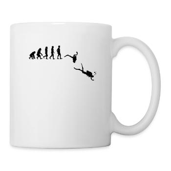 Evolution Taucher - Tasse - Weiß - Rechts
