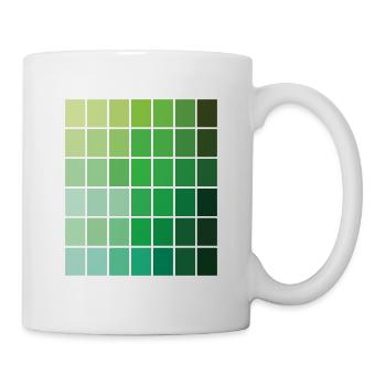 Trendige grüne Farbpalette - Tasse - Weiß - Rechts