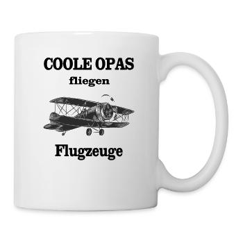 Coole Opas fliegen Flugzeuge für Piloten - Tasse - Weiß - Rechts