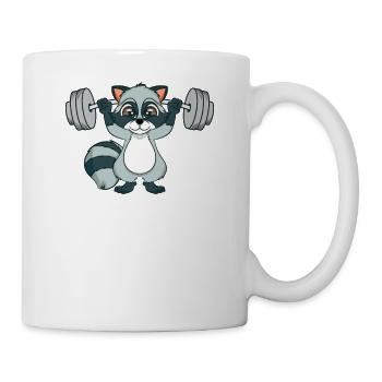 Je fais de l'exercice pour manger du panda poubelle - Mug blanc - blanc - Droite