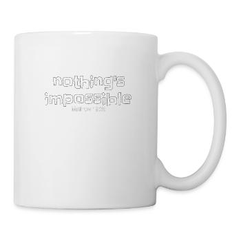 Conception chrétienne - Rien n'est impossible, Matthew - Mug blanc - blanc - Droite