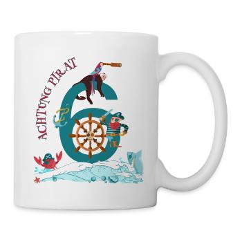 Attention pirate - Mug - white - Right