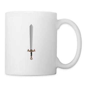 Épée d'épée de chevalier vintage - Mug blanc - blanc - Droite
