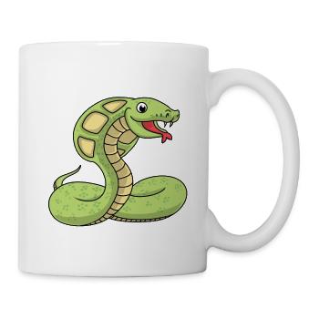 Cobra Reptilien Schlange Wildtiere Exotische Tiere - Tasse - Weiß - Rechts