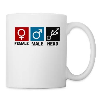 Nerd Female Male Funny - Mug - white - Right