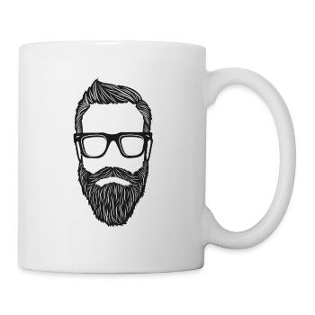 Bart Gesicht Beard Face - Tasse - Weiß - Rechts