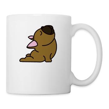 Mops yoga shirt - Mug - white - Right
