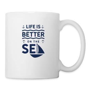 Voilier marin voilier capitaine capitaine voile à voile - Mug blanc - blanc - Droite