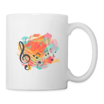 Colourful Music Notes - Mug - white - Right
