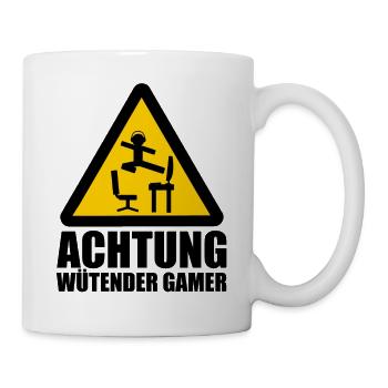 Wütender Gamer Meme Lustiger Spruch Geschenk - Tasse - Weiß - Rechts