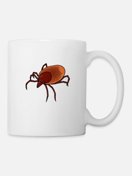 Zecke Zecken Blutsauger Ungeziefer Schädling - Tasse - Weiß