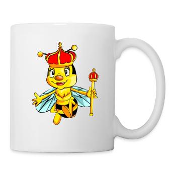 bee biene queen bienenkönigin zeichnung design - Tasse - Weiß - Rechts