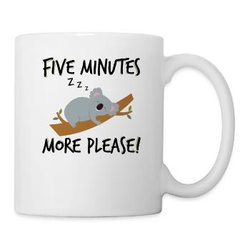 Cinq minutes de plus s'il vous plaît - Koala sleep - Mug blanc - blanc - Droite