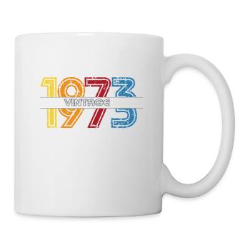 Vintage 1973 men women birthday - Mug - white - Right
