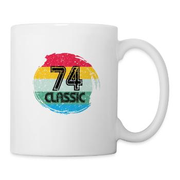Vintage 1974 classique hommes femmes - Mug blanc - blanc - Droite