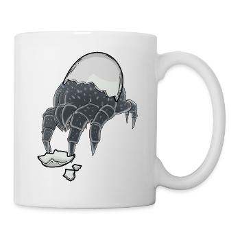Milbe Ungeziefer Schädling Eierschale Fantasy Ei - Tasse - Weiß - Rechts