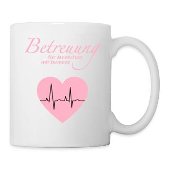 Betreuung Demenz Pflege Altenpflege Geschenkidee - Tasse - Weiß - Rechts