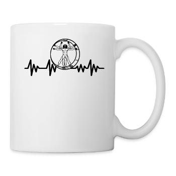 HEARTBEAT RHÖNRAD Rhönradturner gymnastics Davinci - Mug - white - Right