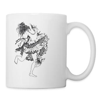 Fille dansante - Mug blanc - blanc - Droite